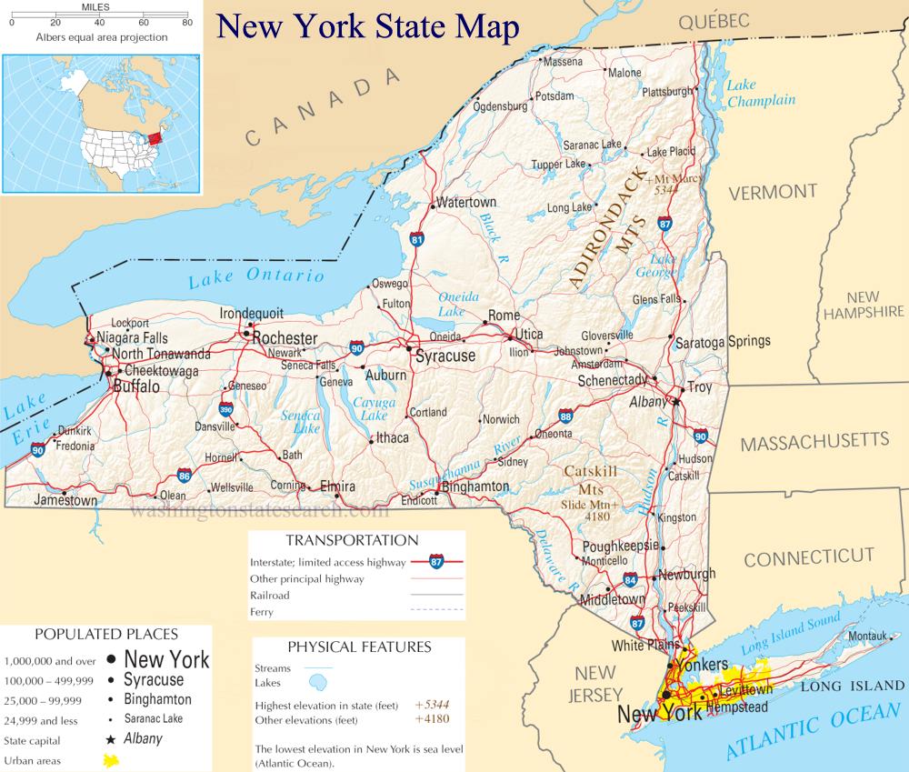 map of new york air